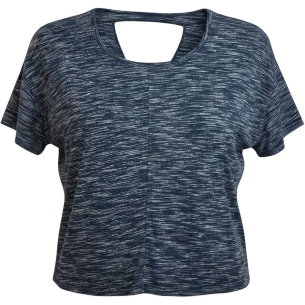 Livi Lane Bryant Blue Space‎ Dye Cutout Back Activewear Top Plus Size 26/28